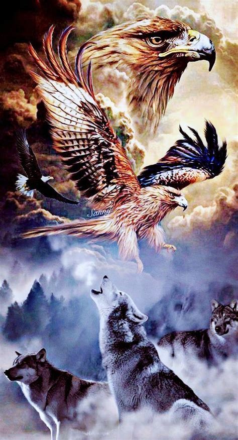 Majestic Eagles Soaring In The Sky