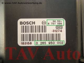 Abs Dsc Control Unit Bosch Bmw E