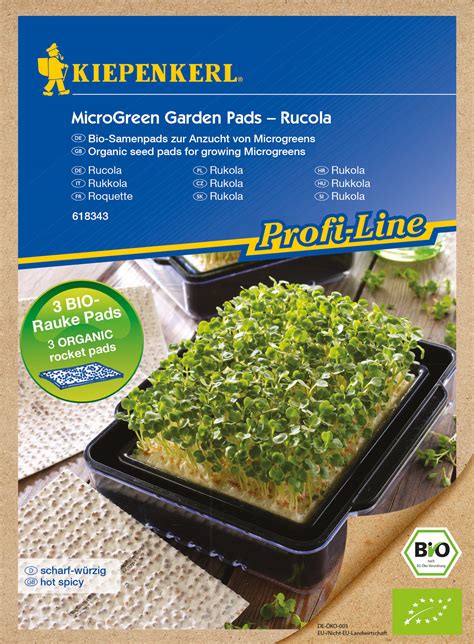 MicroGreen Garden Rucola Nachfüllpads BIO Keimsprossen von