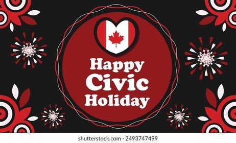 Happy Civic Holiday Vector Banner Design Stock Vector Royalty Free