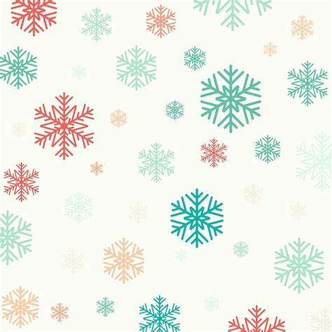 Fondo navideño con un diseño de patrón de copos de nieve de colores