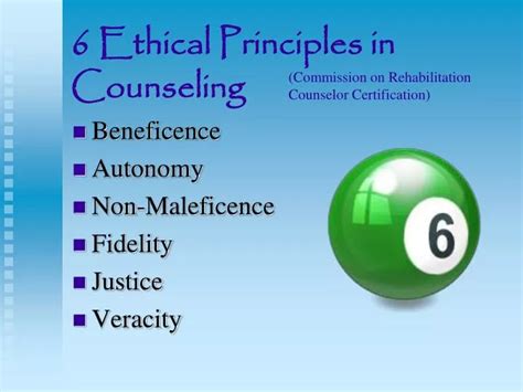 PPT 6 Ethical Principles In Counseling PowerPoint Presentation Free