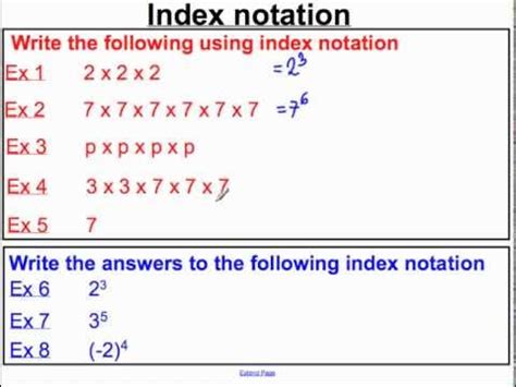 What Is The Index Notation