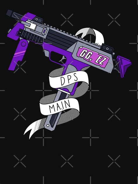 Dps Main Gamer Art Fps Rpg Submachine Gun Lightweight Hoodie By