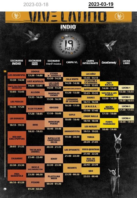 Vive Latino 2023 Cartel Horarios Y Todo Lo Que Debes Saber El