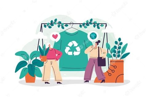 Free Vector Flat Design Sustainable Fashion Concept Sustainable