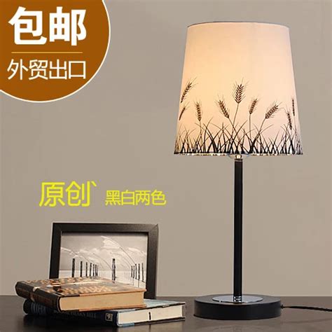 Modern European fashion bedroom bedside lamp lamp black and white decorative light adjustable ...