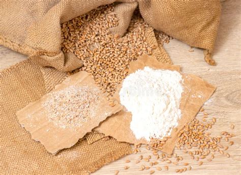 Wheat Grains Bran And Flour Stock Photo Image Of Corn Organic