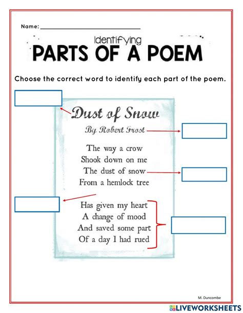 Poem Activities For 3rd Grade