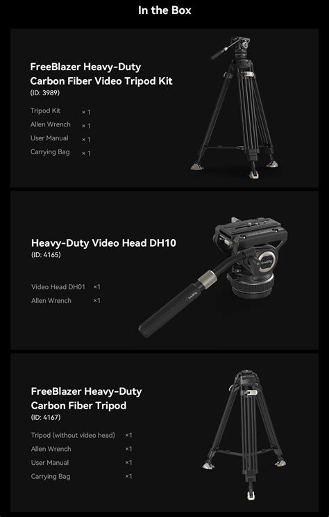 Smallrig Freeblazer Heavy Duty Carbon Fiber Tripod Kit Ad