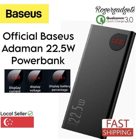 Authentic Baseus Adaman Powerbank W Mah Mah