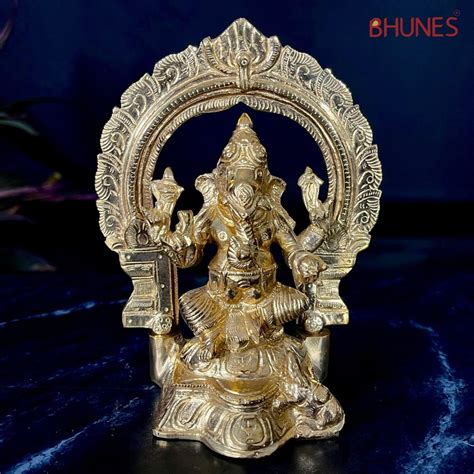 Bhunes Bronze Ganesha Statue Panchadhatu Ganesh Ki Murti Statues