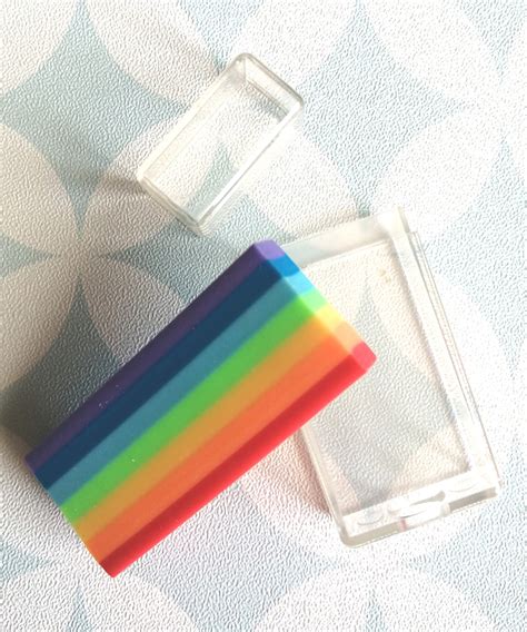 80s Vintage Eraser Gomme Rainbow In Plastic Case Etsy