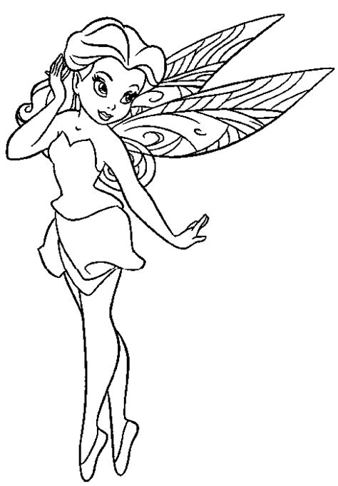 Simple Fairy Coloring Pages