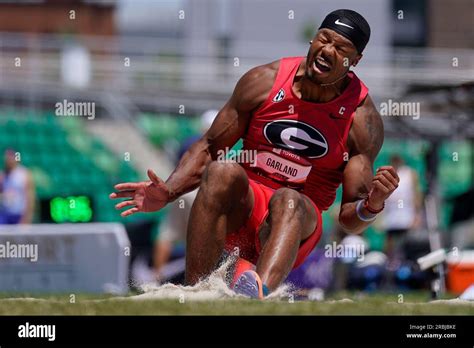 Kyle Garland Competes In The Mens Decathlon Long Jump During The Us