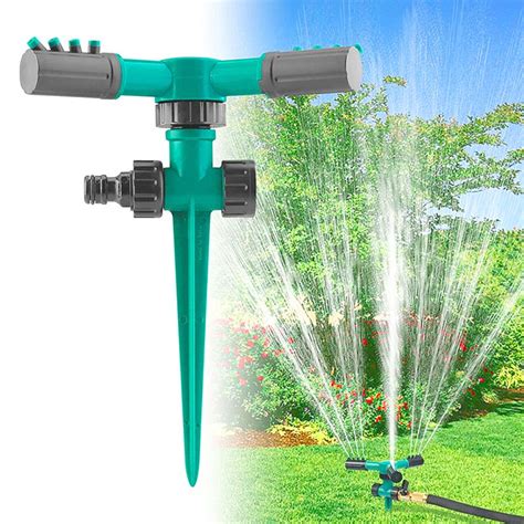 Irrigador Giratório 3 Jatos para Jardim Horta e Canteiro Espeto e