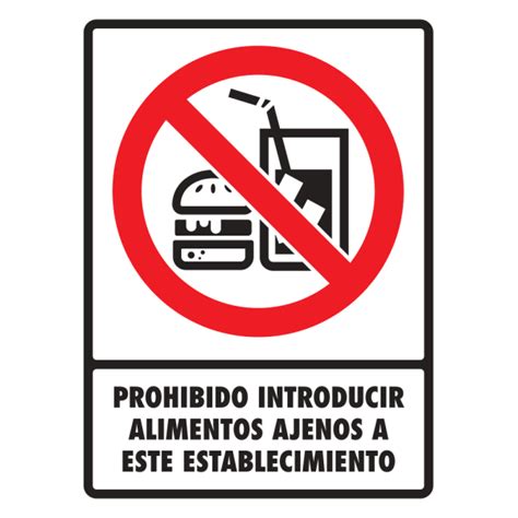 SeÑal Modelo 064 Prohibido Introducir Alimentos 20x25 Normal Estireno