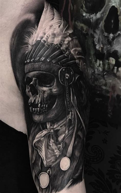 65 Incredible Skull Tattoos To Make Your Skin A Living Canvas Inspirationfeed Indian Skull