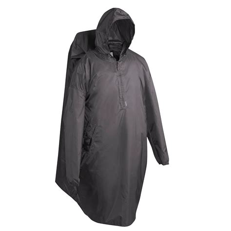 Buy Hiking Rain Poncho Size L XL Grey Online Decathlon