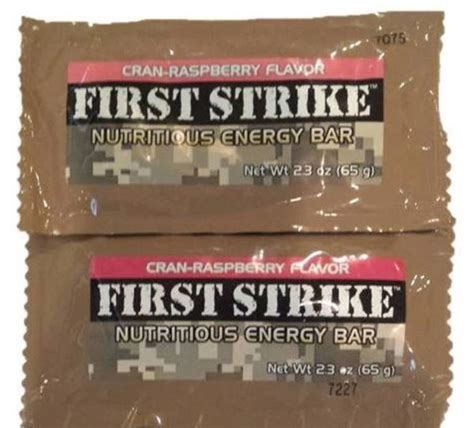 Pre Order MRE CRAN RASPBERRY First Strike Bars Ready To Eat Energy