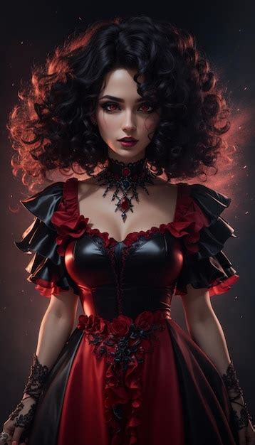 Premium AI Image Full Body Portrait Of A Photorealistic Beautiful Brunette Seductress