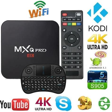 MXQ Pro Smart TV Box Android 5 1 Amlogic S905 Quad Core UHD 4K 1G