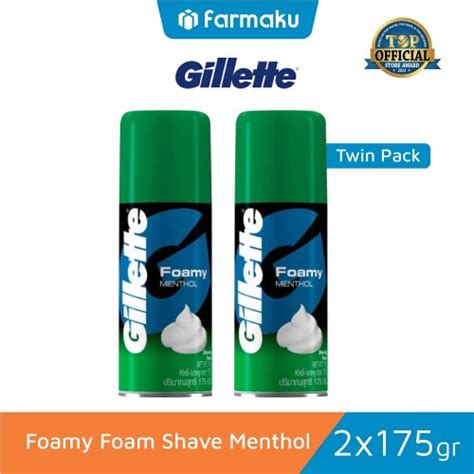 Jual Gillette Foamy Foam Shave Menthol 175 G Farmaku