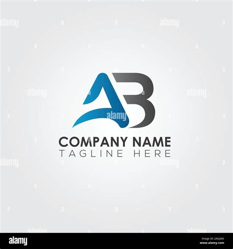 Initial AB Letter Logo With Creative Modern Business Typography Vector ...