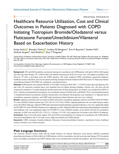 Pdf Healthcare Resource Utilization Cost And Clinical Outcomes In Patients Diagnosed With