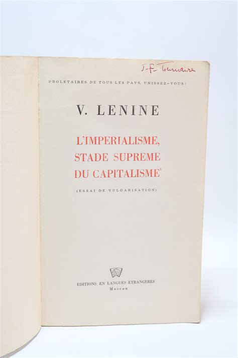 L impérialisme stade suprême du capitalisme by LENINE Vladimir Ilitch