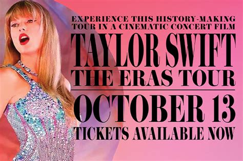 Memorabilia Taylor Swift The Eras Tour Film Tickets