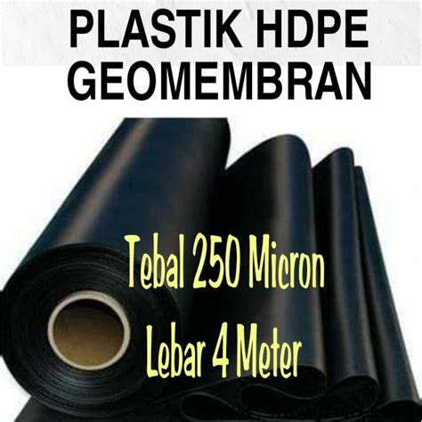 Plastik Hdpe Geomembran Micron Lebar Meter Kolam Ikan Terpal