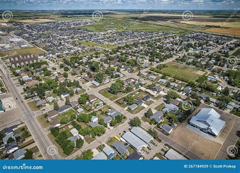 Aerial View of Warman in Central Saskatchewan, Canada Stock Image - Image of cityscape, view ...