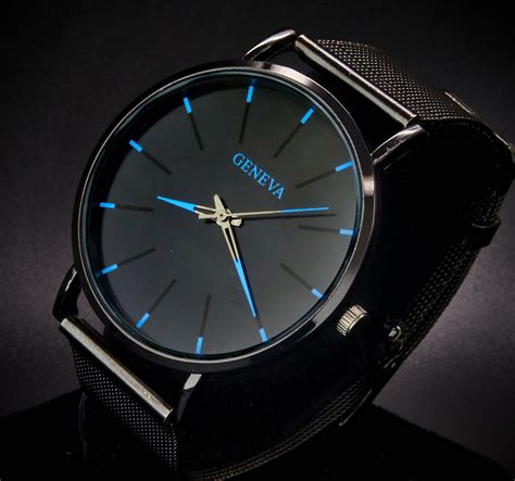 Geneva Stainless Steel Quartz Watch