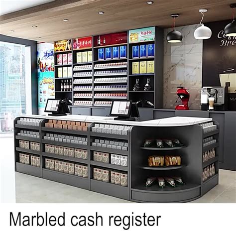 Supermarket Checkstand Checkout Counter Design Cashier Desk Cash