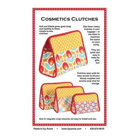 Cosmetics Clutches Pattern Kimz Sewing Patchwork Centre