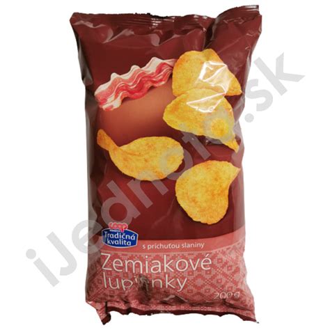 Zemiakové lupienky s príchuťou slaniny COOP 200g Tempo Liptovský Mikuláš