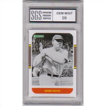 Graded Gem Mint Babe Ruth Donruss Card Property Room