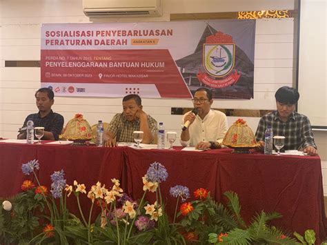 Lewat Perda Penyelenggaraan Bantuan Hukum Sekretariat Dprd Makassar