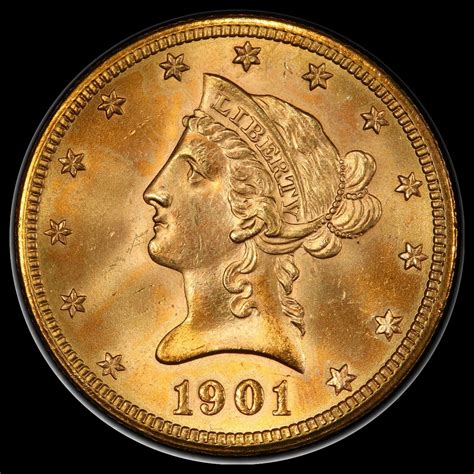 1901 S 10 Gold Liberty With Motto PCGS MS65 CAC Legend Numismatics