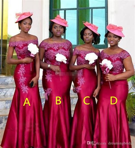 2018 African Nigeria Bridesmaid Dresses Elegant Cap Sleeves Pleats Long