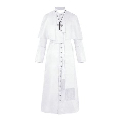 Fashion Anime Priest Costume Catholic Church Religious Roman Pope ...