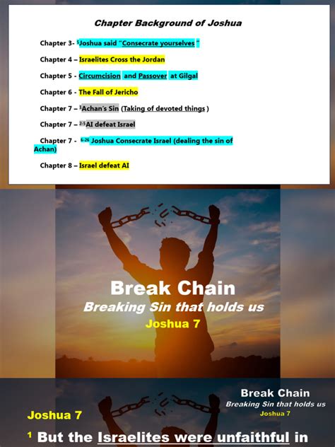 Break Chain Achans Sin Pdf Joshua The Exodus