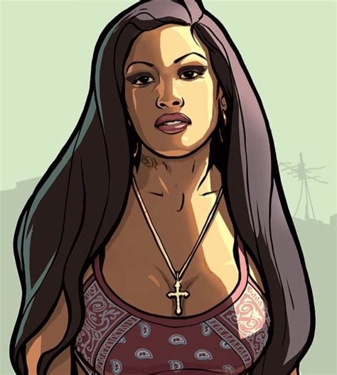 Grand Theft Auto San Andreas Classic Loading Screens Cartoon Girl