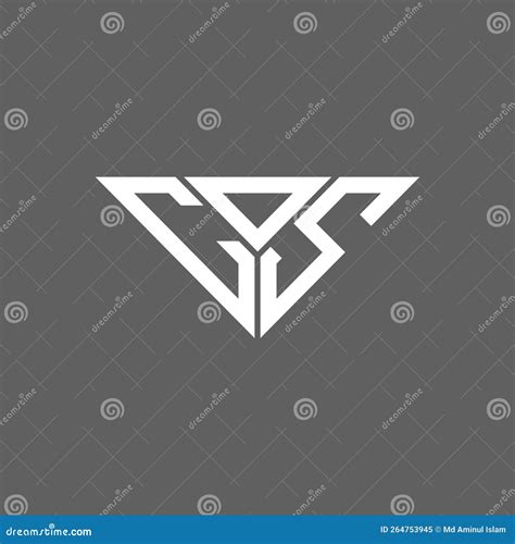 CDS Letter Logo Creative Design With Vector Graphic Stock Vector