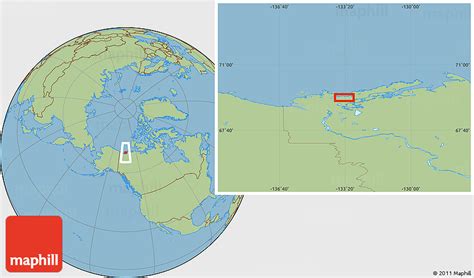 Savanna Style Location Map Of Tuktoyaktuk