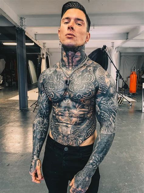 Full Body Tattoo: A Man with Chest Tattoos