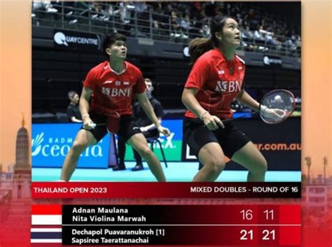 Thailand Open Adnan Nita Gugur Di Babak Besar