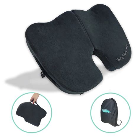 Cushy Tushy Premium Foldable Travel Seat Cushion X Black