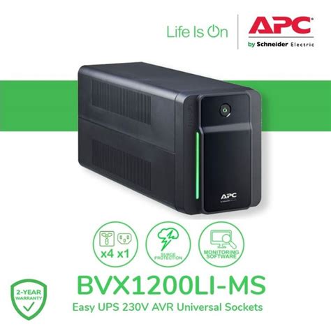 Apc Easy Ups Bvx Li Ms Watts Kva V Avr Universal Sockets